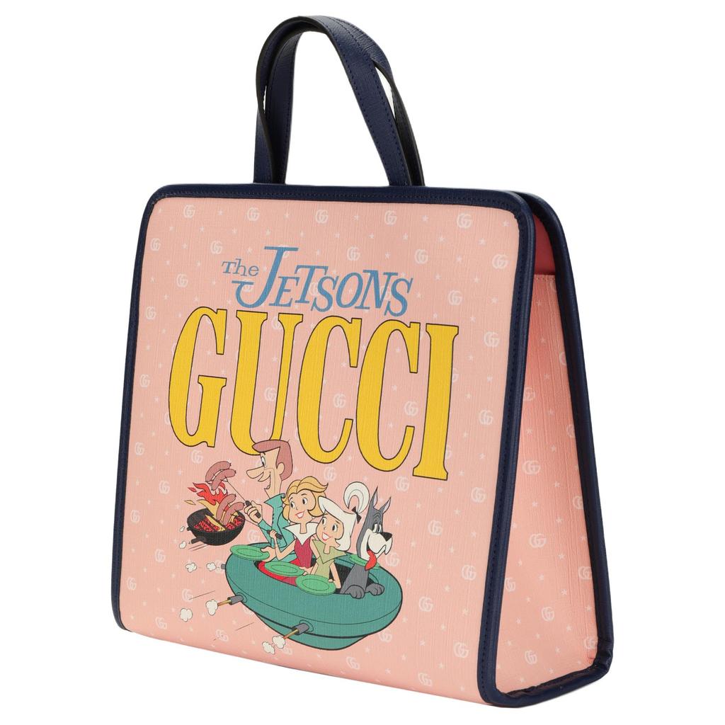 GUCCI Kids Tote Bag GG Canvas Cartoon Print Large Capacity School Handbag for Boys Girls Daily Use Travel Gift 605614-FACAT-5745