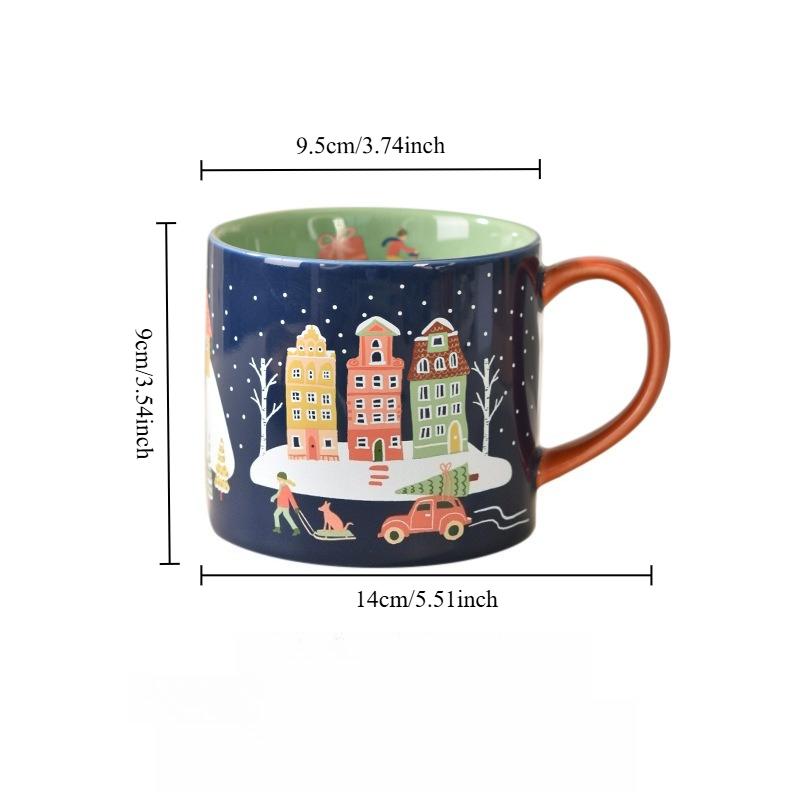 Креативная керамическая парная кружка для дома Ins, большая емкость, кофейная кружка, высокая эстетика, подарок-компаньон 301-400ml