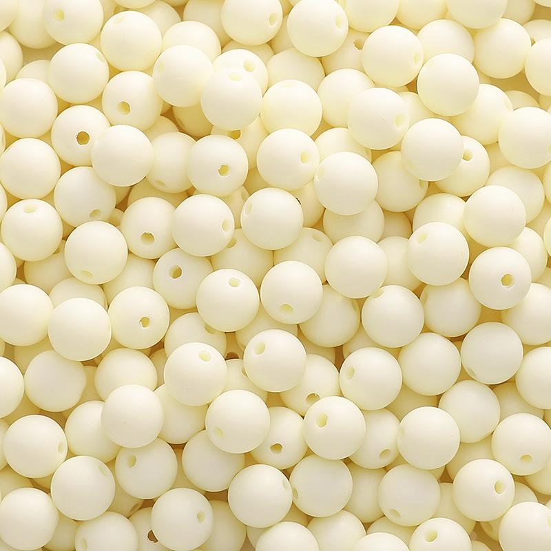 23-500Pcs Acrylic Beads Solid Colored Frosted Round Beads For DIY Bracelet Necklace Jewelry Making Accessories