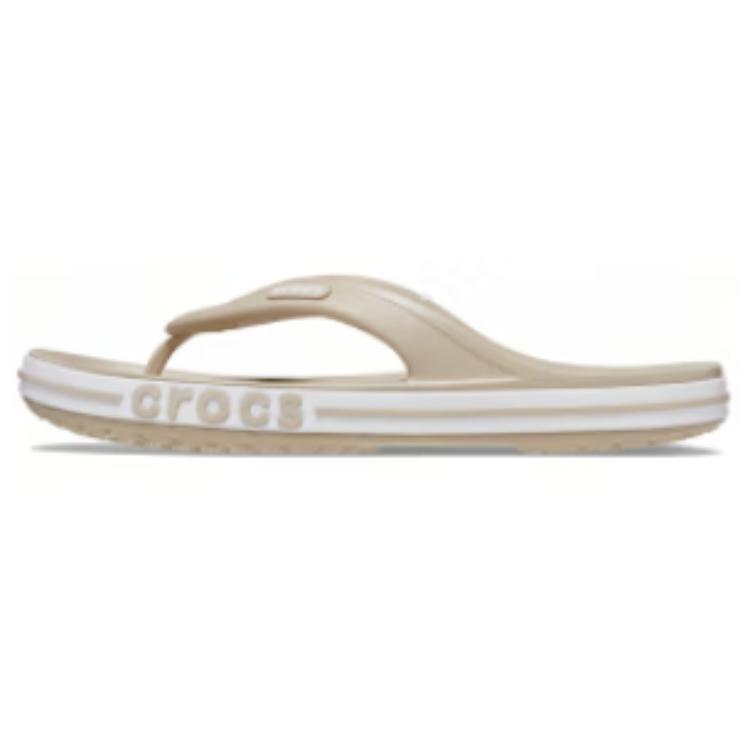 Crocs Comfortable Fashionable Anti-Slip Flip Flops Unisex Footwear Off-White 205393-2V3