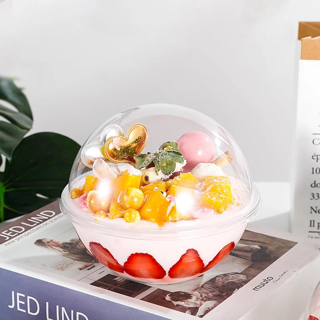 10pcs-cake Packing Box Crystal Mousse Ball Dessert Creative Baking Cake Box