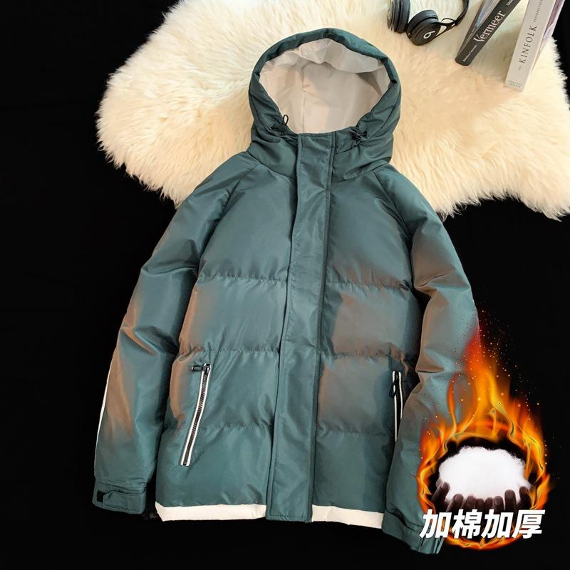 Cotton-padded men's young men's warm cotton-padded men's autumn and winter port wind flow loose thickened top men's clothing