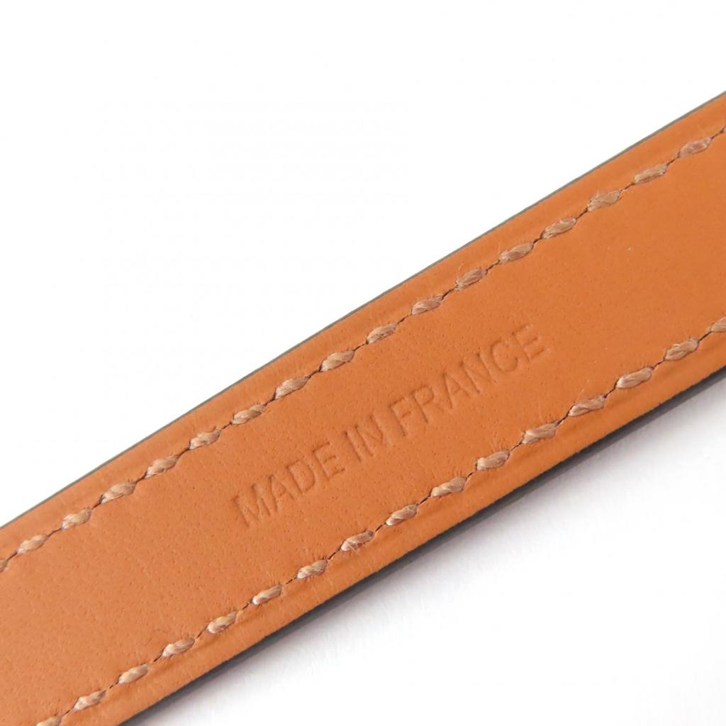 Pristine HERMES bracelet Trench Double Leather Navy leather Women Used