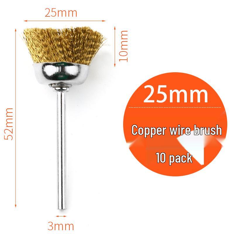 Steel Wire Brush Head for Electric Grinder – Copper Polishing & Walnut/Wood/Bodhi Cleaning Tool