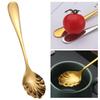 Dessert Stirring Spoon Stainless Steel Seashell Coffee Spoon Unique Design Espressos Teaspoon Set Elegant Afternoon Tea Present