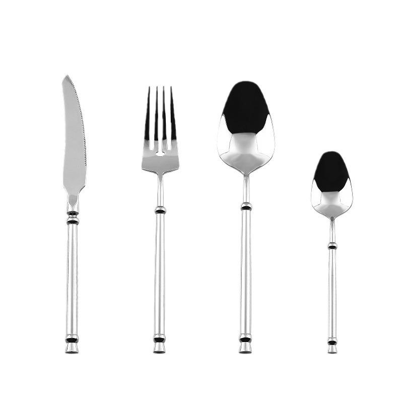 304 Stainless Steel European Tableware, Luxury Knife, Fork, Spoon, European Vintage, Steak, Soup, Dessert, Coffee Spoon Set