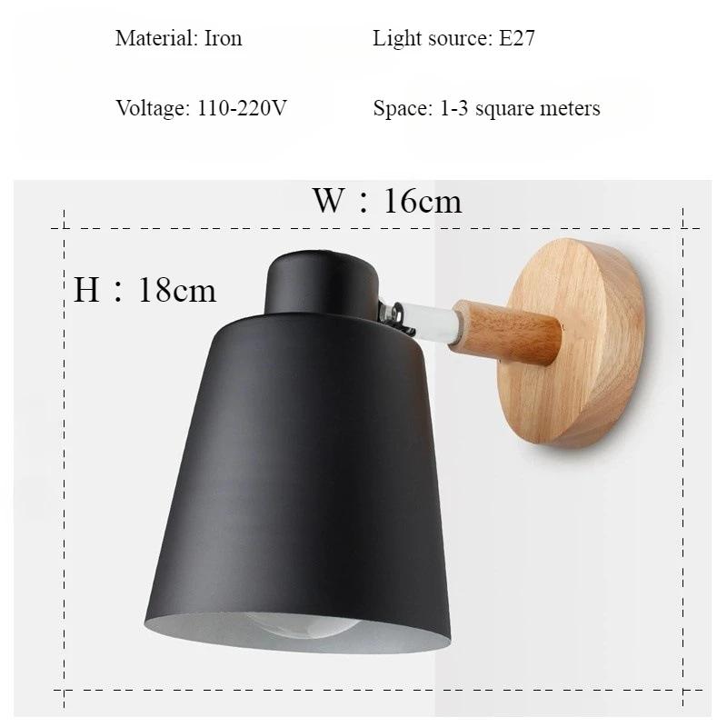 Nordic Modern Minimalist Creative Living Room Bedroom Staircase Balcony Hallway Internet Famous Reading Wall Lamp E27 Light