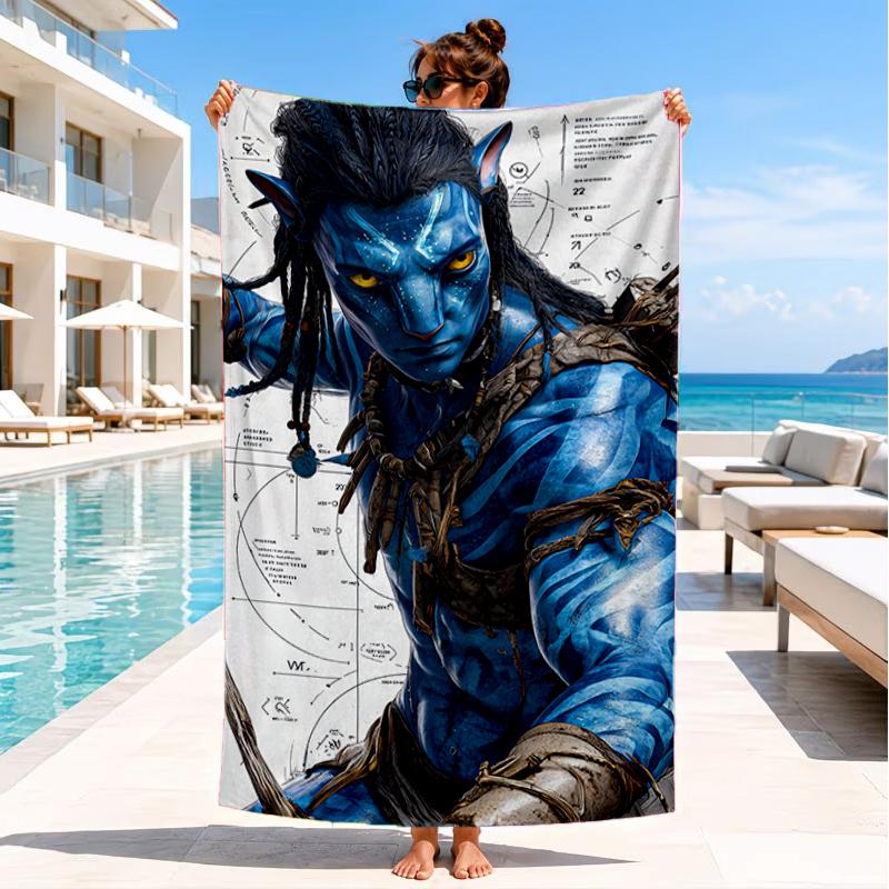 Ava-tar Adventure Beach Towel, Super Soft Microfiber, Perfect Gift for Her/Him, Birthday, for Pool, Beach, Travel, Decor Beach Party