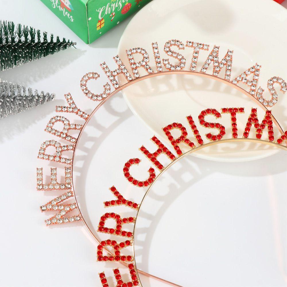 Styling Women Ladies Girls MERRY CHRISTMAS Headband Xmas Headpiece Party Tiara Hair Hoop