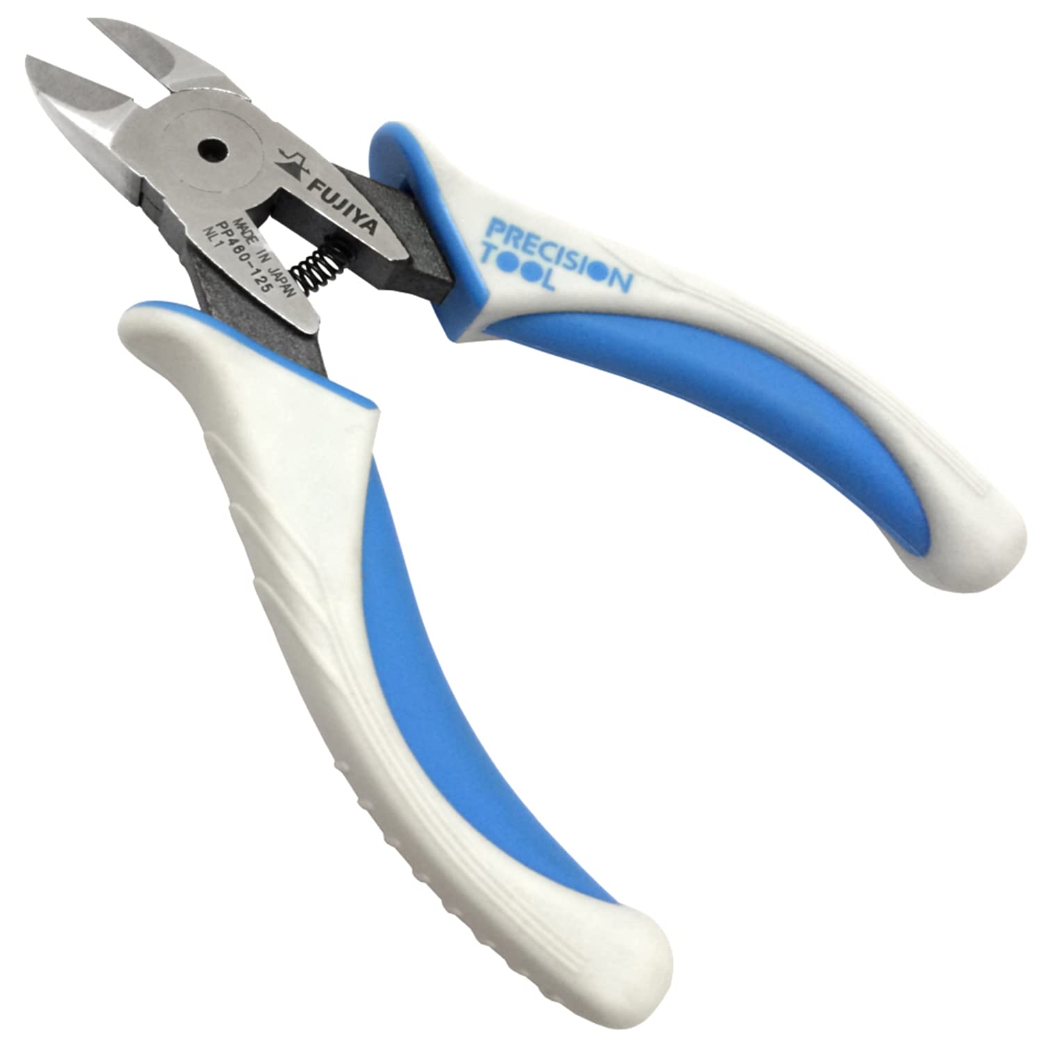 

Fujiya PP460-125 Super Hard Blade Nippers (with Spring), 125mm, Cuts Piano Wire up to 0.3mm Diameter