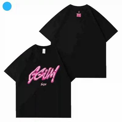 2024 Kpop Koreański Trend Gwiazdy Ten Sam Styl T-shirt Fani Kobiety Mężczyźni Lato Oversize Bawełniany T-shirt