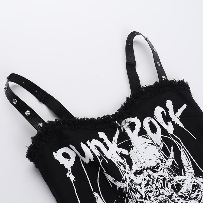 ꒰ঌ໒꒱ダークコア　ozz on キャミソール　rock punk y2k ꒰ঌ໒꒱ダークコアozz on キャミソールrock punk y2k