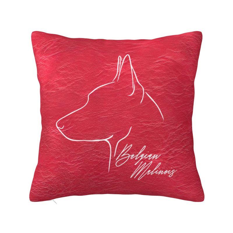Custom Malinois Dog Luxury Throw Pillow Cover Decoration Belgian Shepherd Mechelaar Chair Cushion