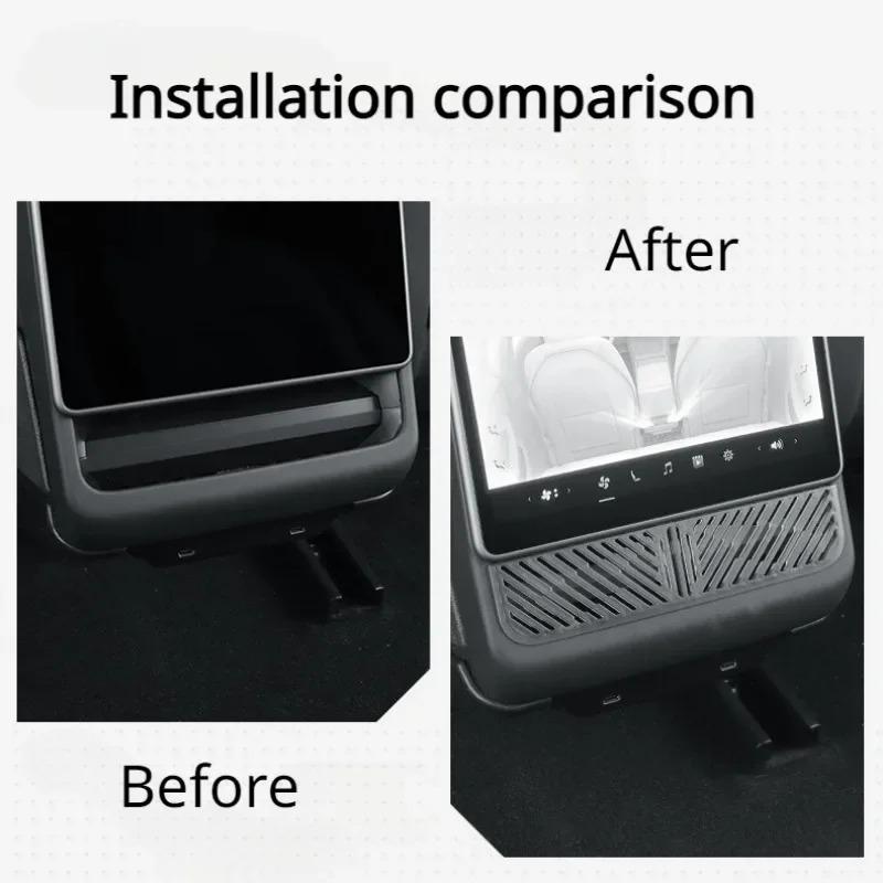 For Tesla Model 3 Highland Model Y Launch 2025 Rear Air Outlet Mask Vent Protective Cover Rear Exhaust Grille Car Accessories