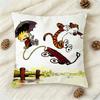 CCalvin and Hobbes Doublesided Printed Square Decorative Cushion Cover for Sofa Living Room Home Decor