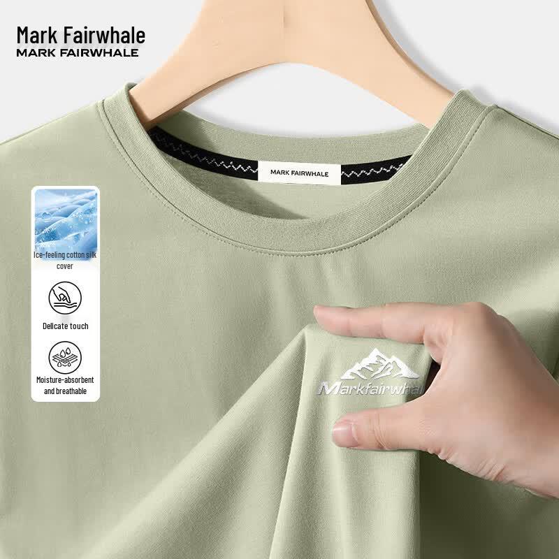 

MARK FAIRWHALE Men s Ice-Feel Cotton Casual T-Shirt L