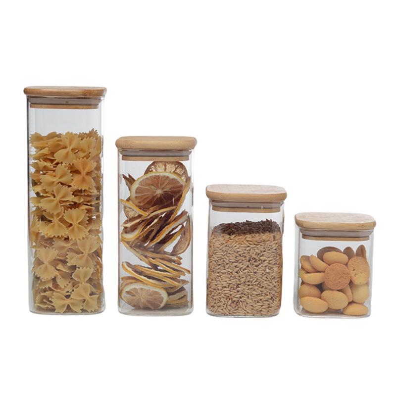 Cross-Border Kitchen High Borosilicate Glass Seasoning Jar Set - Multi-Functional Sealed Grain Jars for Home