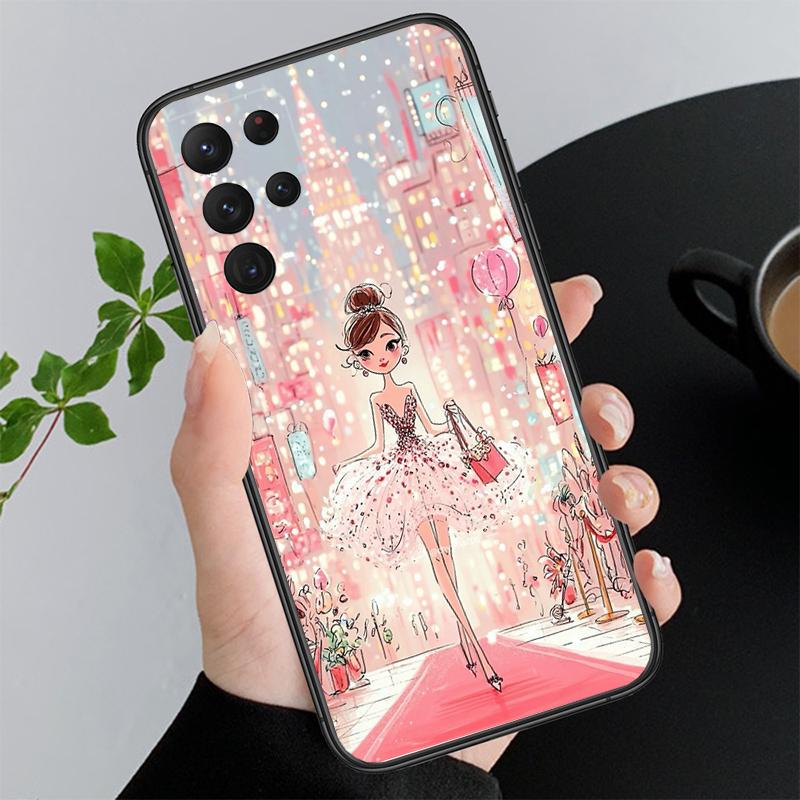 Lovely Girl Phone Case For Samsung A55 A16 A56 A36 A35 A15 A53 A54 A33 A34 A25 A05S A52 A52S A14 A24 A26 A71
