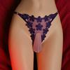 Mens Sissy Pouch Panties Gays Sheer Lace Embroidery Underwear Lingerie Sexy Soft Comfy T-Back Thong G-String Knickers Sleepwear