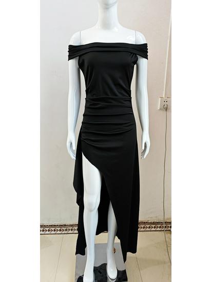 2025 Spring Sexy Off-the-Shoulder Elegant Slit Evening Party Dress for Women