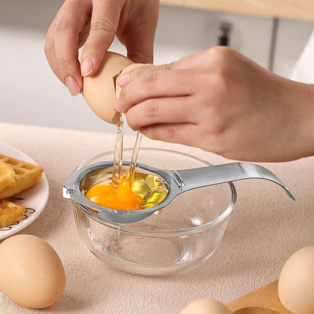 Stainless Steel Egg Yolk White Filter Extended Handle Egg Sieve Professional Egg Separator Baking