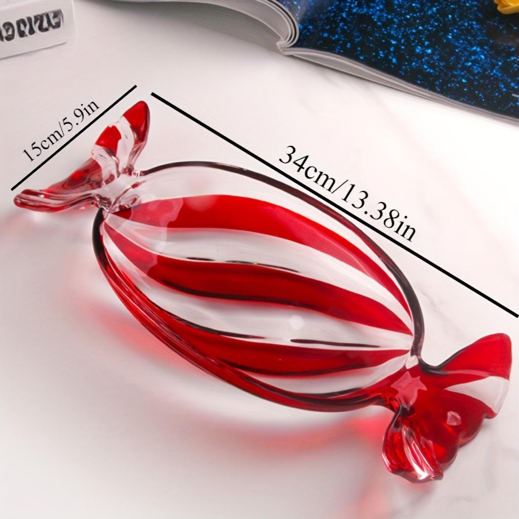 Elegant Crystal Glass Fruit Bowl Set Creative Home Living Room Snack and Candy Dish,Transparent Glass Serving Platter for Fruits,Nuts,Durable Material