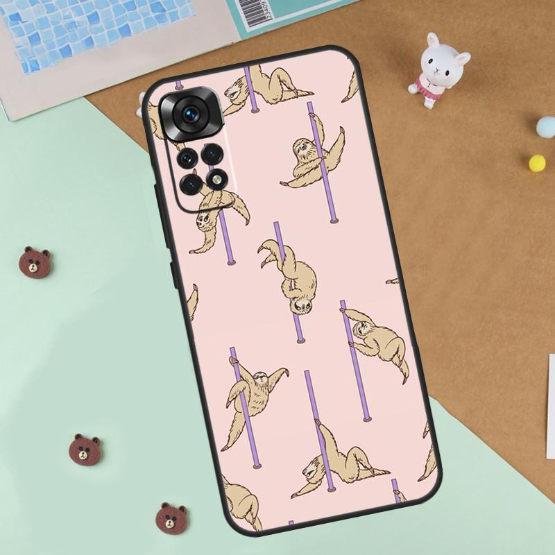 Cute Sloth Animal Case For Xiaomi Redmi Note 14 13 12 9 10 11 Pro 10S 11S 12S Cover For Redmi 13C 10C 12C 14C