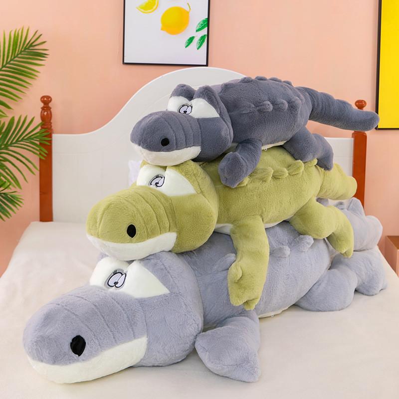 Cartoon Crocodile Plush Toy Sleeping Pillow For Girls Gift Microfiber Softness