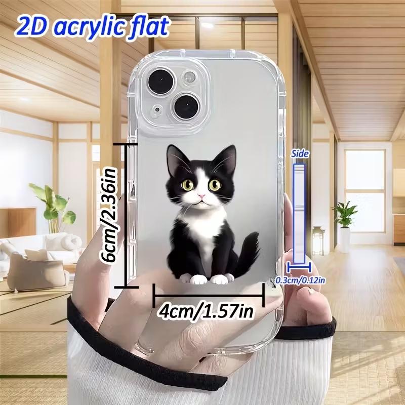 Cross 2D Black Cat Mobile Stand: Waterproof, Retractable, Universal Acrylic Phone Holder