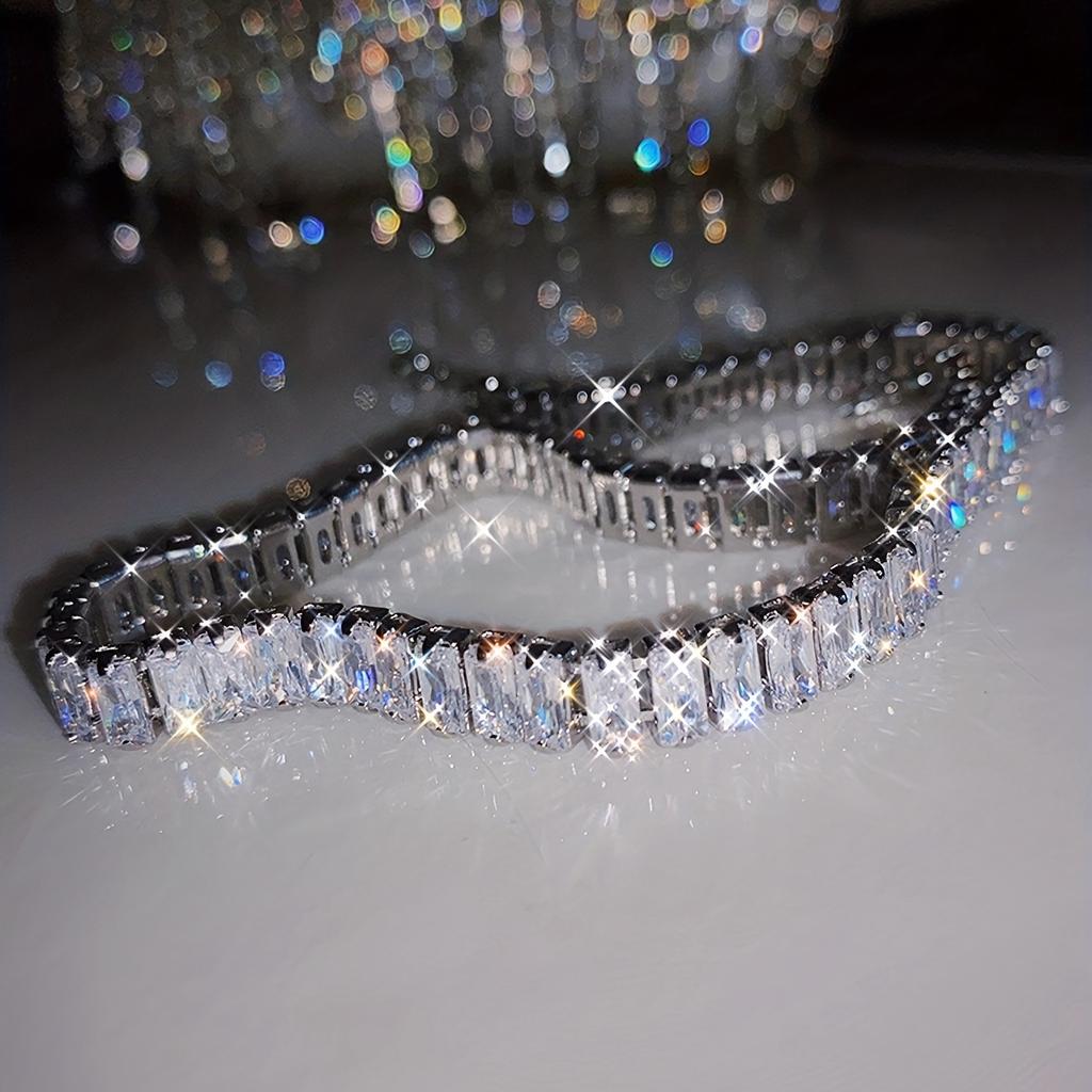 Gruby błyszczący naszyjnik tenisowy damski naszyjnik imprezowy dla żony i przyjaciółek