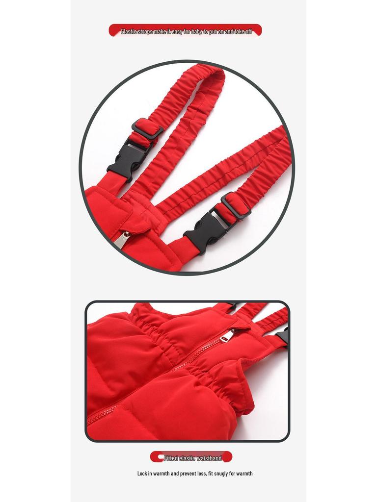 Thick Winter Down Jacket Set for Toddlers 1-3 Years - Unisex, Warm & Cozy Two-Piece Outfit