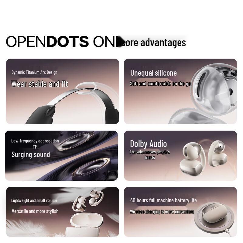 SHOKZ OpenDots ONE Open-Ear Bluetooth Earbuds