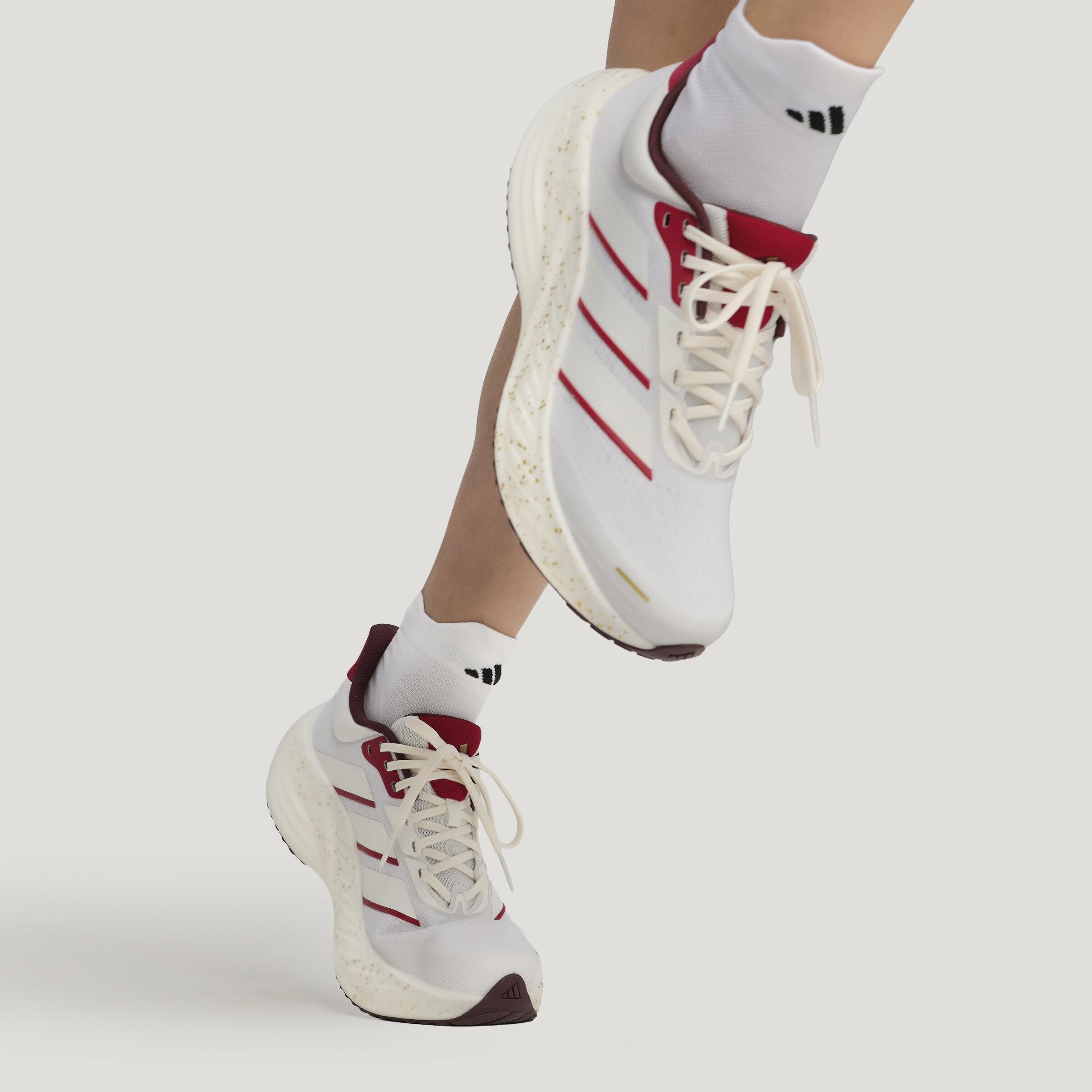 Adidas CUSHIONNOVA Fabric Trail Running Shoes Unisex White Red 36