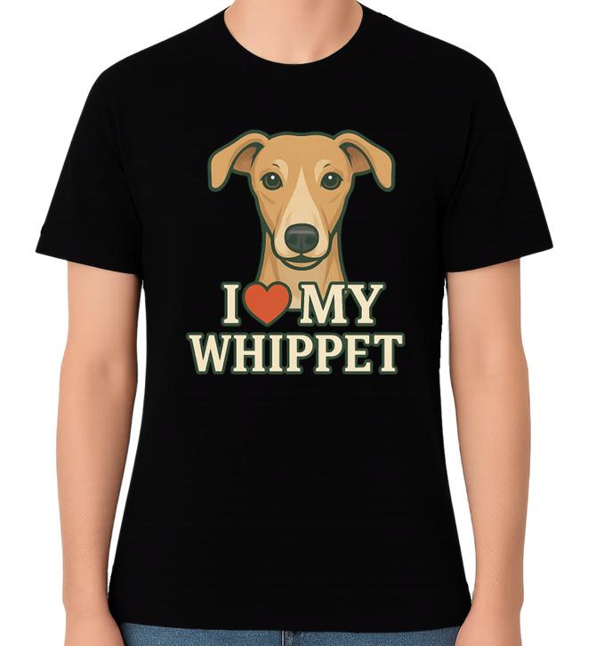 I Love My Whippet T-Shirt Gift Unisex Graphic Top Dog Lover Tee S