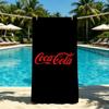 C-Coca-Cola-ES Modny Ręcznik z Logo Na Kemping Plażę Super Chłonny Szybkoschnący Letni Ręcznik