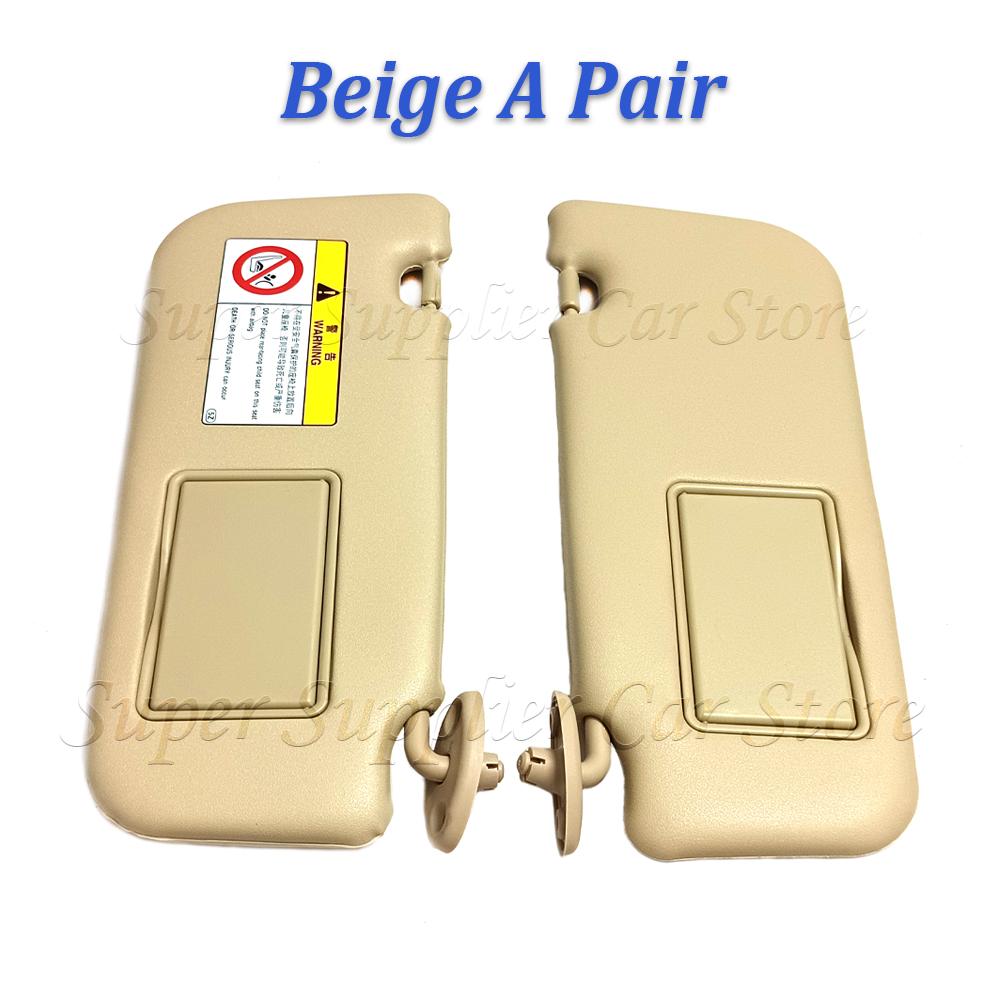 For Toyota Vios Yaris Yaris L 2014 2015 2016 2017 2018      A Pair Car Sun Visor Grey Beige Front Left Right