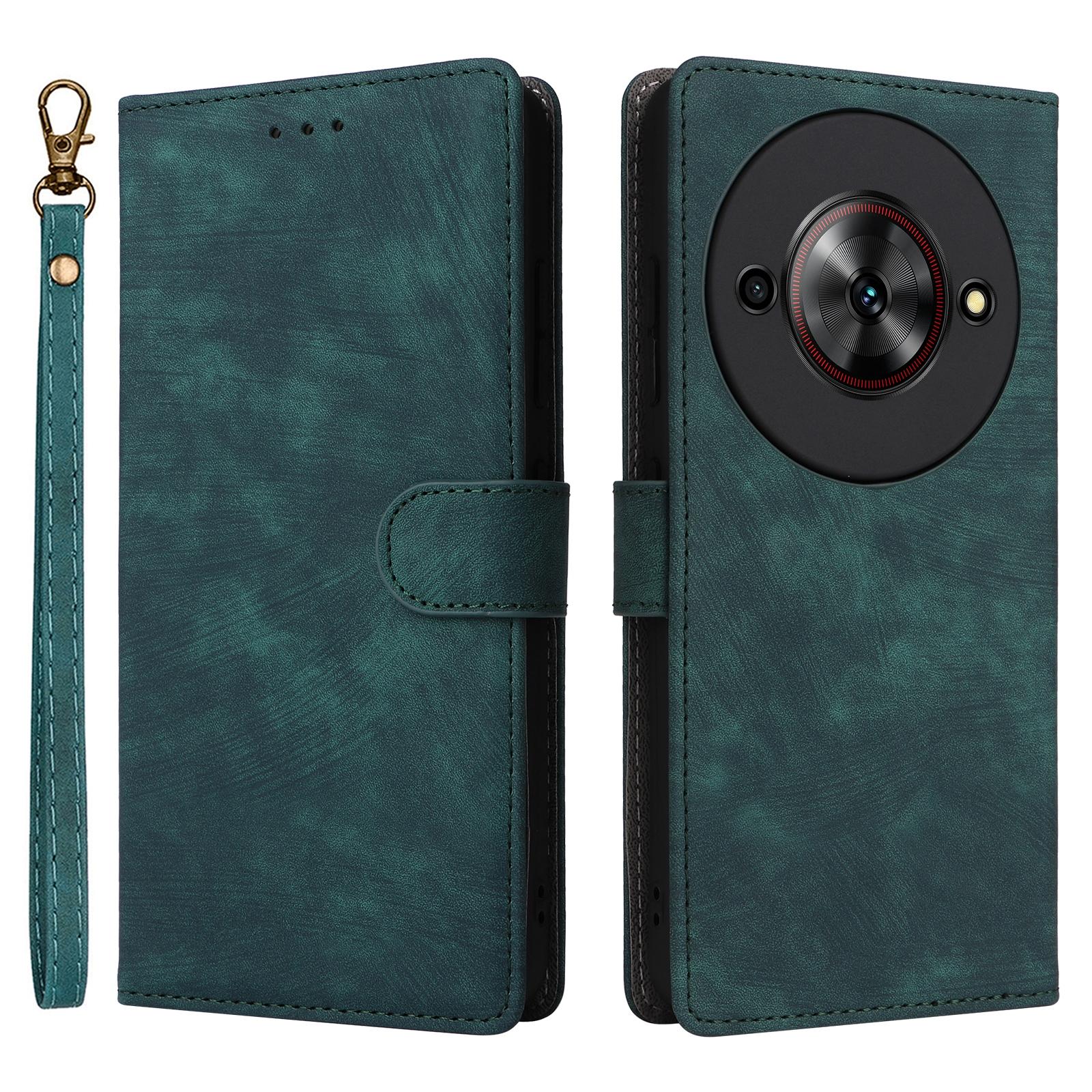 

For ZTE Blade A75 5G/nubia Focus Wallet Case RFID Blocking PU Leather Cover Stand View Green