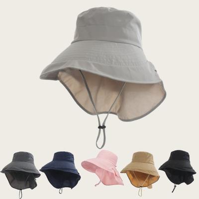 Sombrero de Sol para Mujer Ala Ancha Velo Facial Protección UV UPF 50+ Para Verano Ciclismo Playa Exterior Montañismo