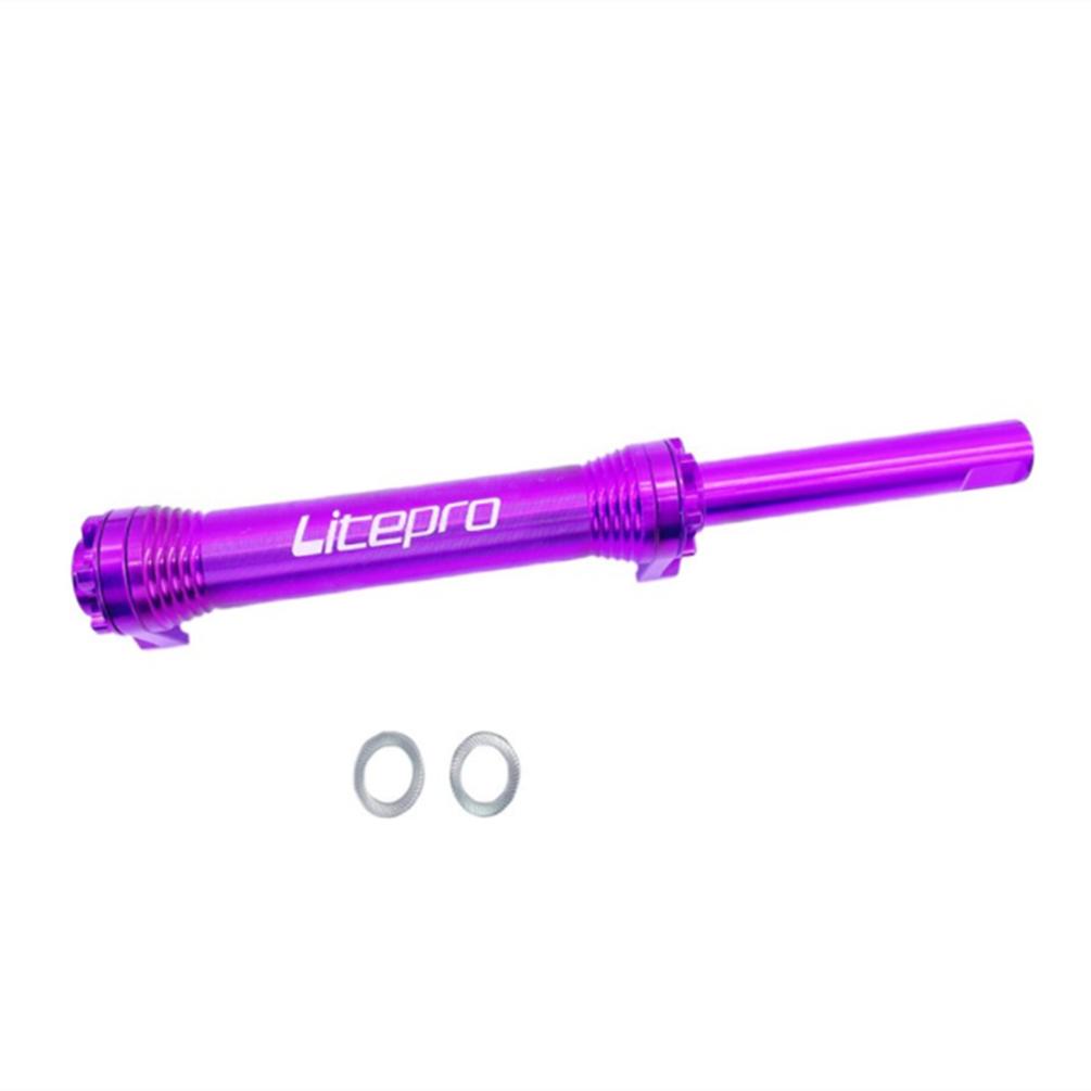 Litepro Easy Wheel Extension Rod Telescopic Bar Bike Aluminum Alloy Rear Cargo Rack Parts For Brompton Folding Bicycle фиолетовый