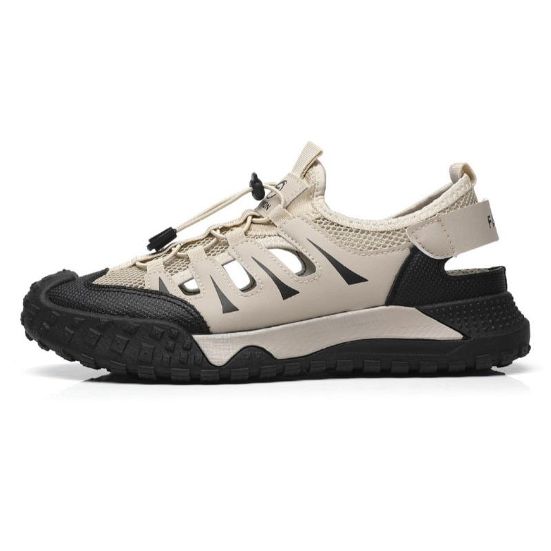 Summer hole shoes sandals men's baotou outdoor wading beach shoes non-slip soft sole breathable casual sandals