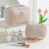 4Pcs/Set Corduroy Makeup Bag Travel Lattice Cosmetic Organizer Set Portable Cute Mini Pouches Storage Case Clutch Women Girls Makeup
