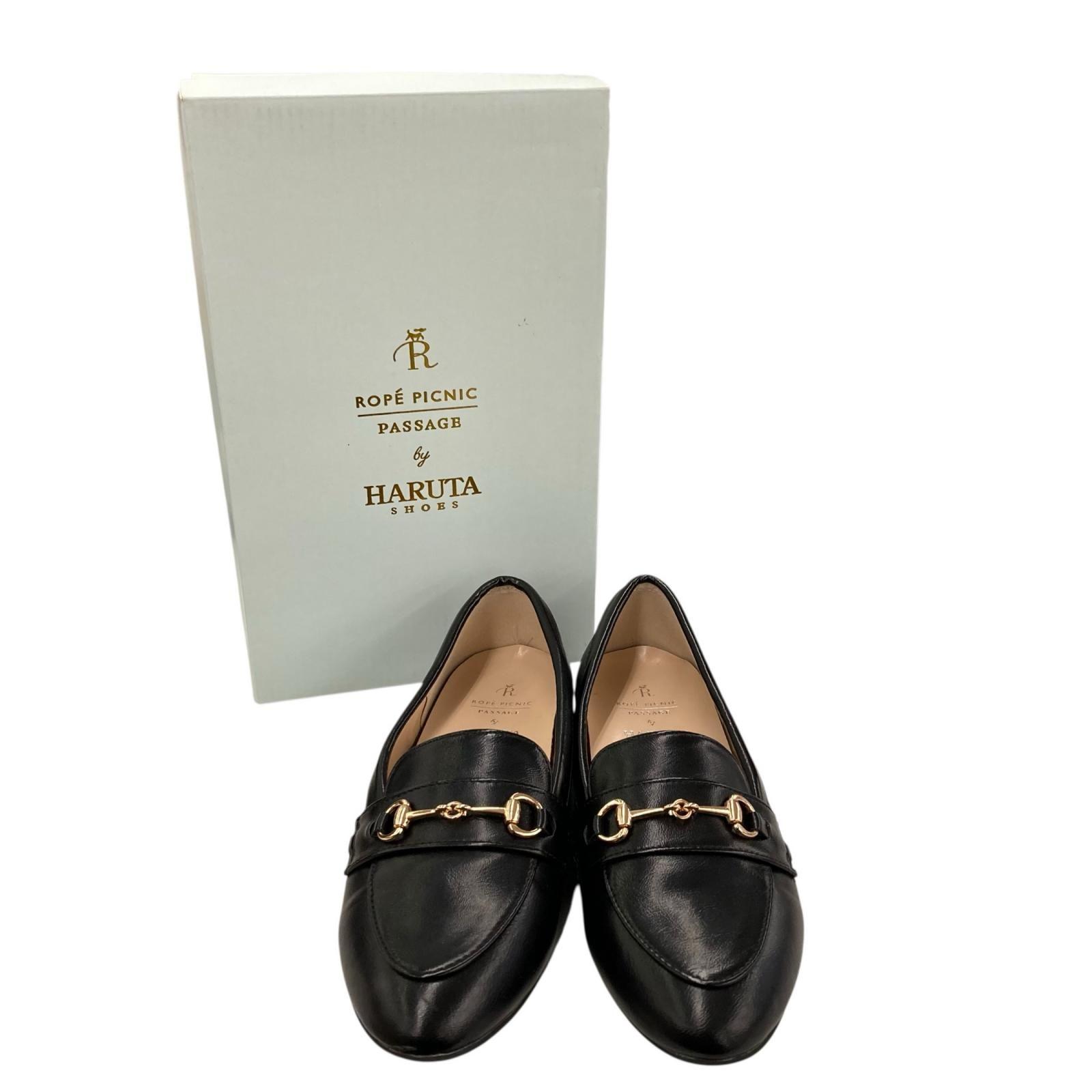 186000 Current condition ROPE PICNIC Loafers 23cm Black HARUTA SHOES Ladies