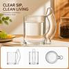 Klarer Glas-Trinkbecher mit ergonomischem Griff für den Heimgebrauch Tragbarer Getränkebehälter Geeignet für Kaffee, Saft und tägliche Getränke
