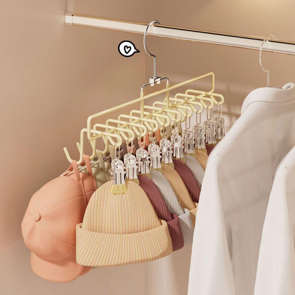 Hanging Baseball Hat Organizer Rack Portable Clothes Clip Multifunctional Towel Hanger Clip  Sock