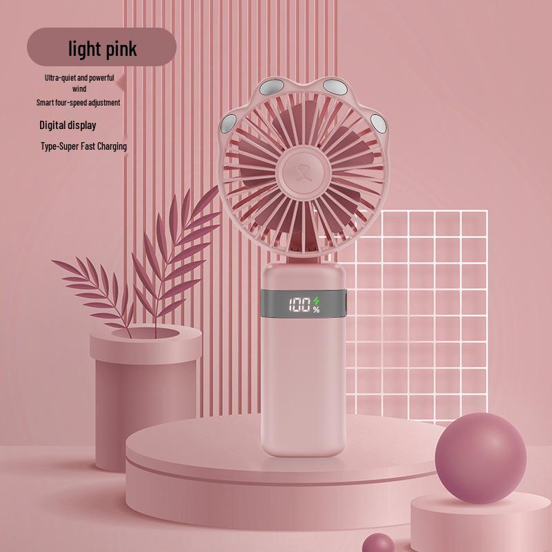 Portable Brushless Mini USB Fan with Digital Display