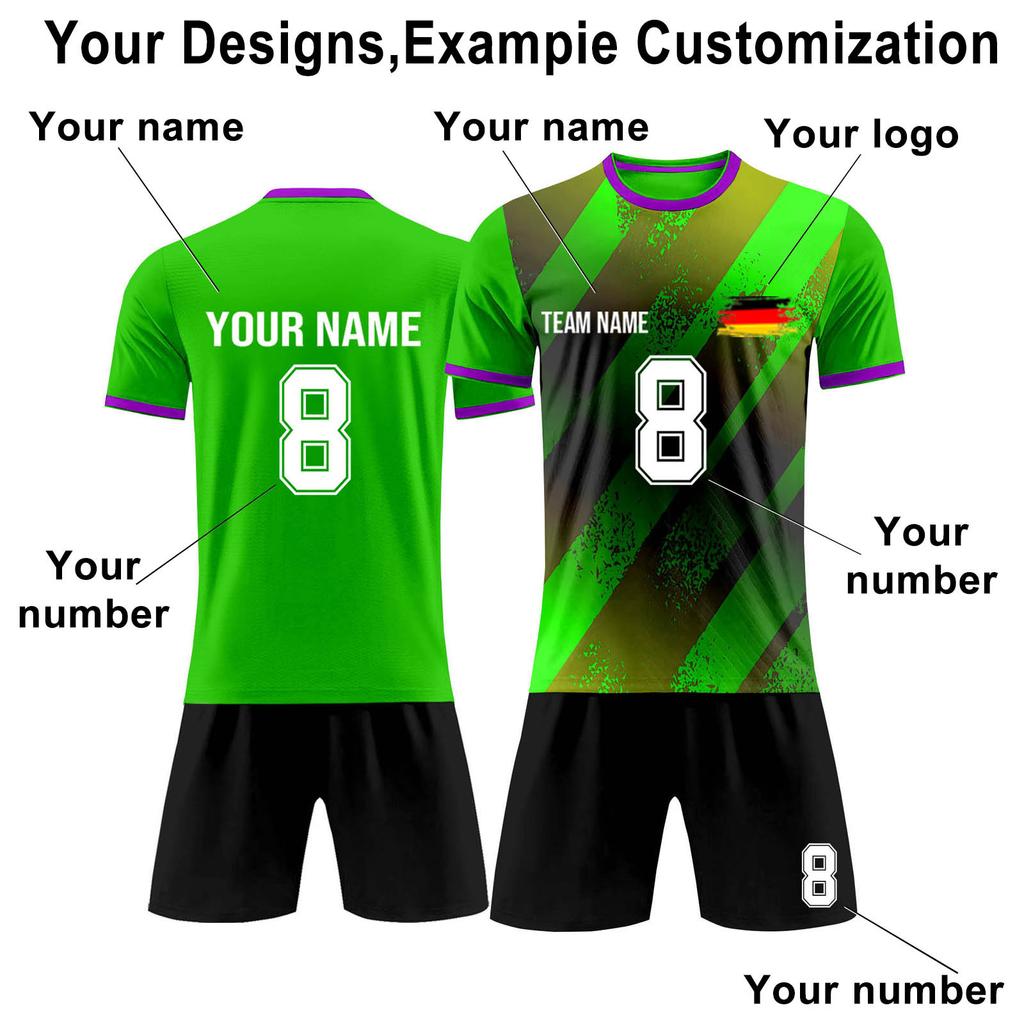 Ensemble personnalisé de deux pièces de football pour adultes et enfants