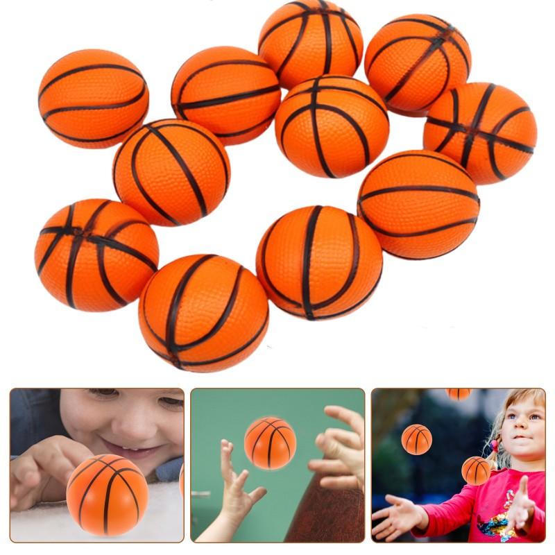 6 Pcs 4Cm Mini Sponge Basketball Toy Pu Stress Relief Ball Kid Sensory Toy Themed Party Toy Kid Indoor And Outdoor Toys