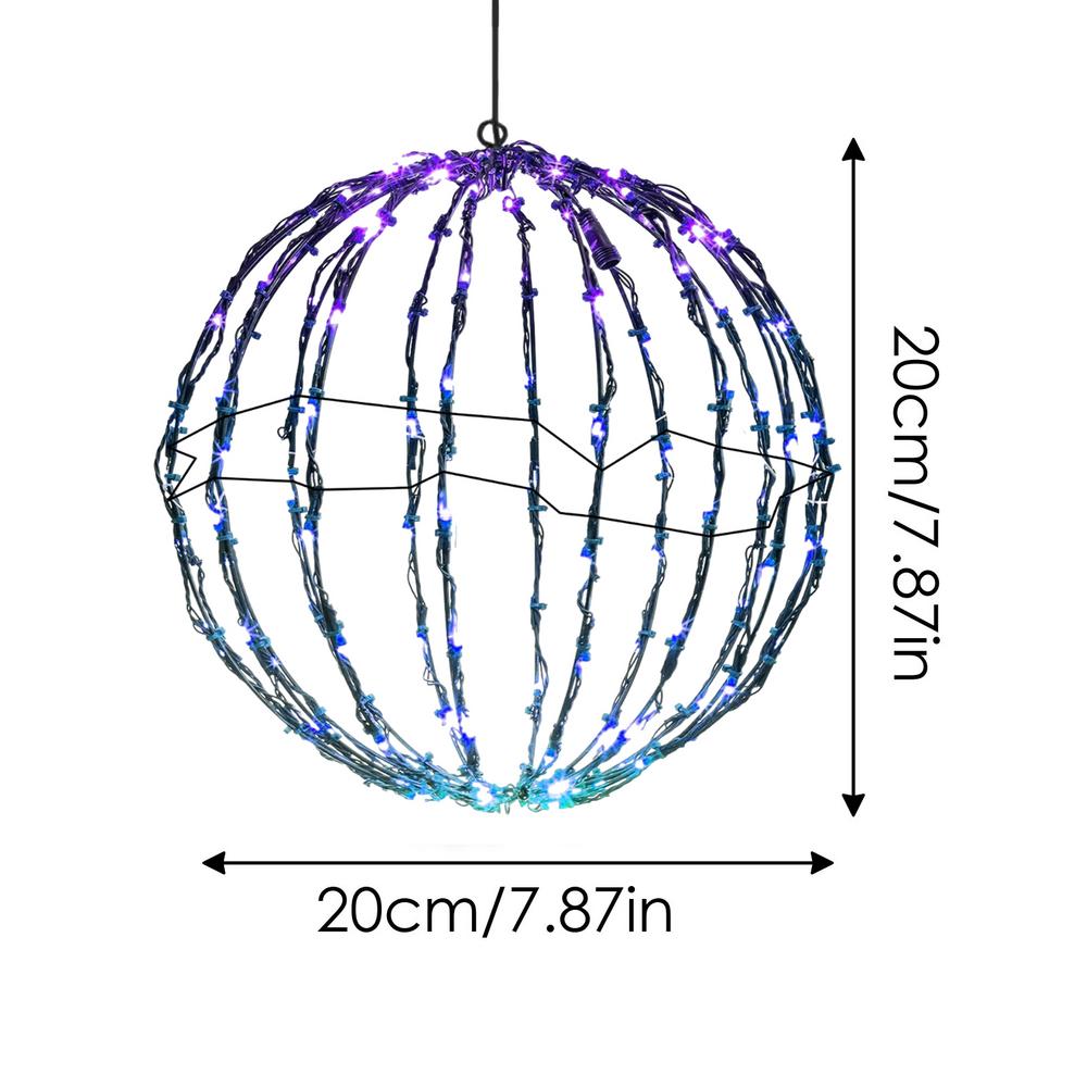 Kugel Beleuchtetes Display Weihnachtsdekoration Leuchtkugel LED-Beleuchtung Rahmen Große Kugel Lichter Lichterkette Für Veranda Terrassendekor