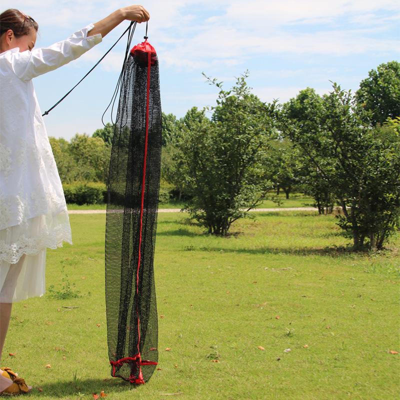 Portable Fish Protection Net Bag, Encrypted Mesh, Oxford Cloth, Drawstring, Sealed Edge, Mini Size for Wild Fishing Corn Wheat Use.