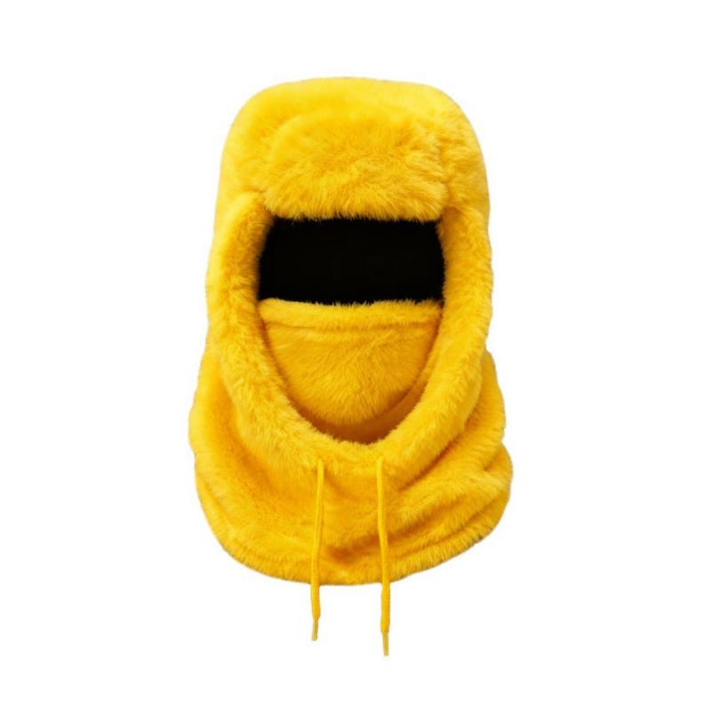 Winter Warm Men's and Women's Velvet Neck Scarf One Piece Hat